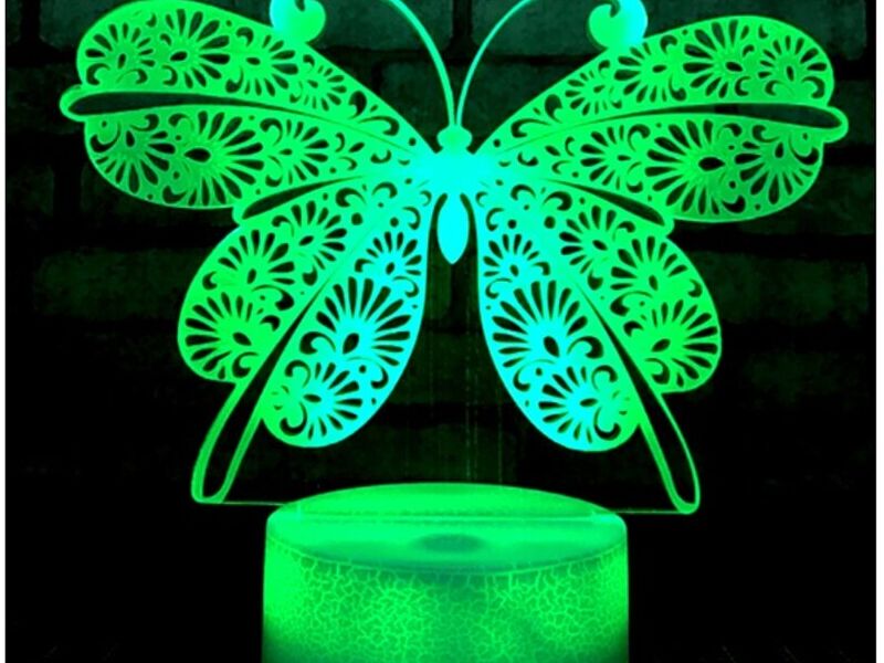 Lámpara 3D Mariposa Perú