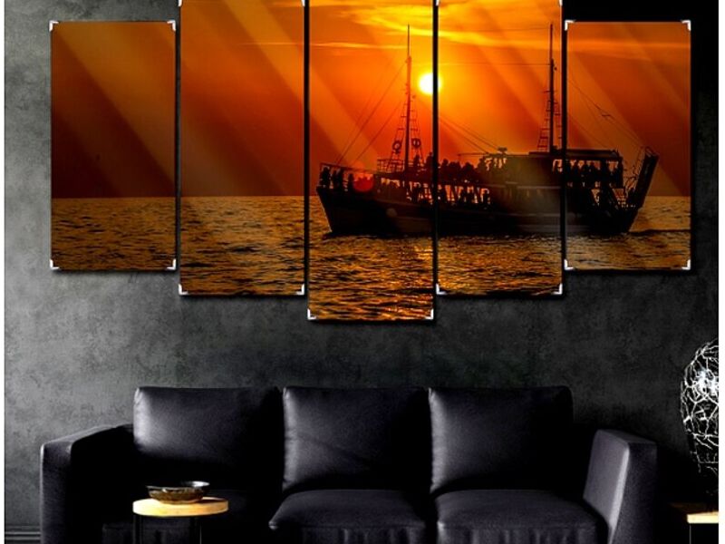 Cuadro decorativo Boat In Flag Peru