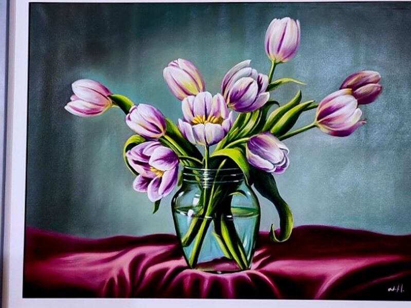 Cuadro decorativo Flores lilas Peru