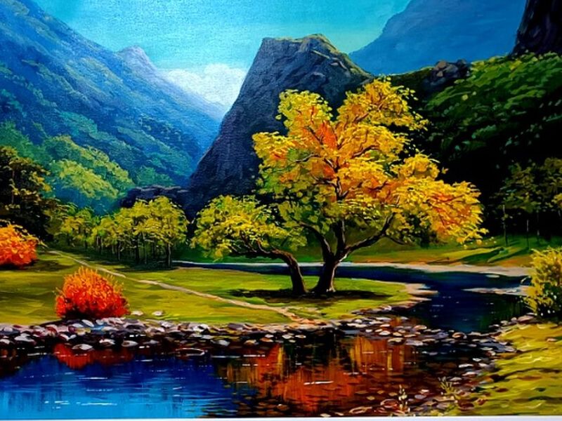Cuadro decorativo Paisaje y Paz Peru