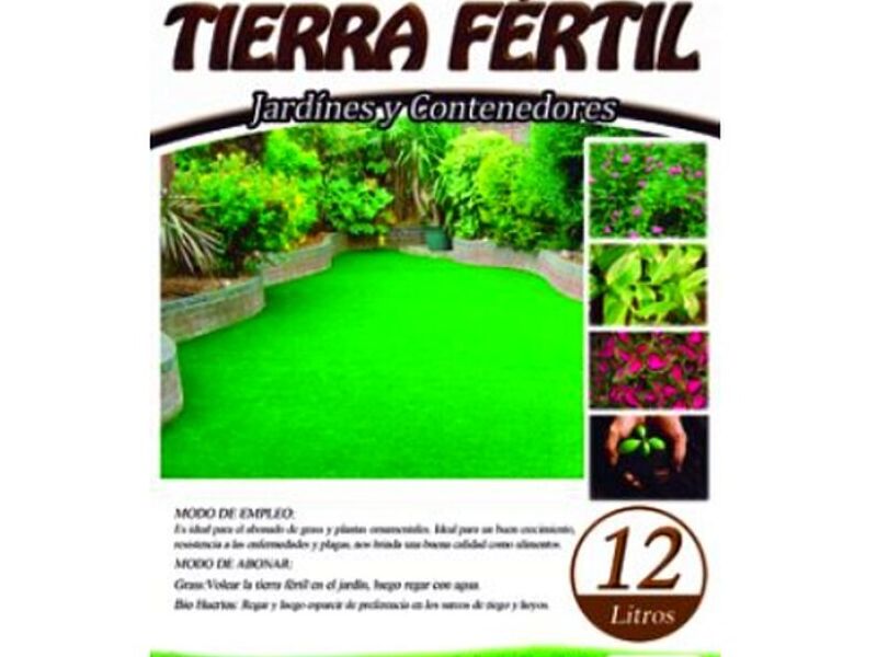 Tierra fertil para jardines