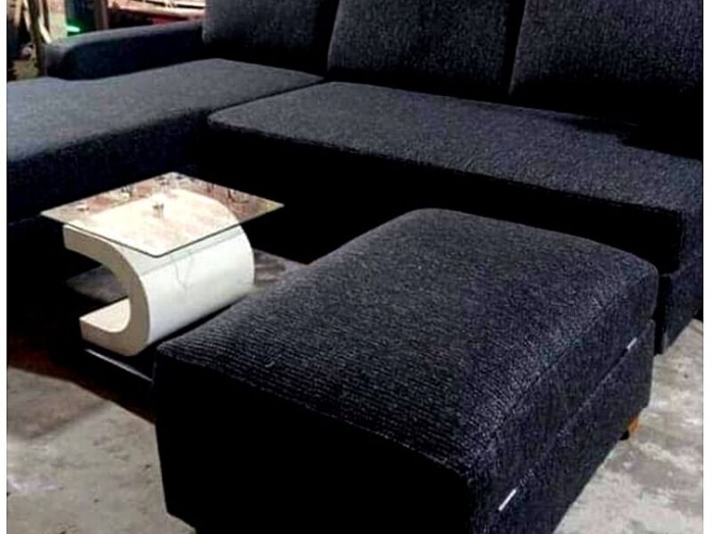 Sofa Moderno Modular L Negro Peru