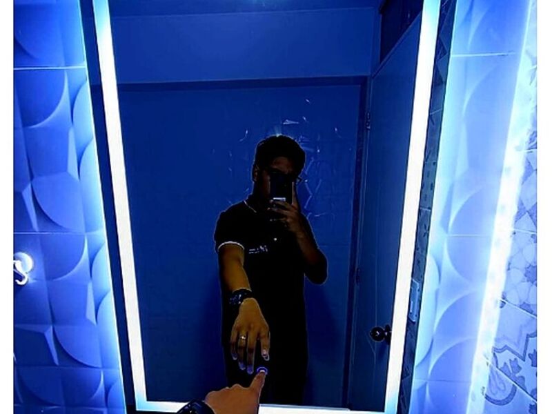 Espejo rectangulo LED Azul Peru