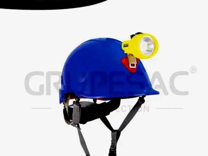 Casco Abs Mta Azul Con Portalámpara Perú