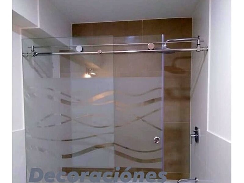 Puerta Corrediza Cristal Baño Peru