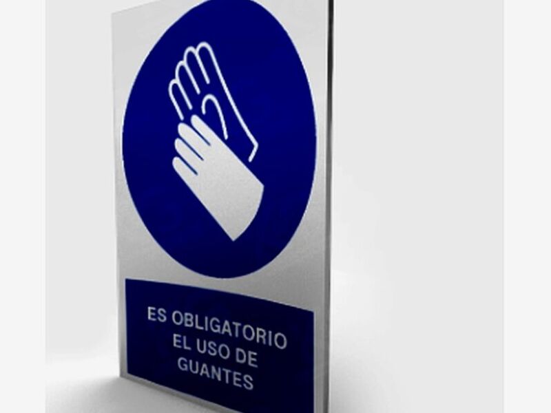 Uso Obligatorio de Guantes Señalética Perú