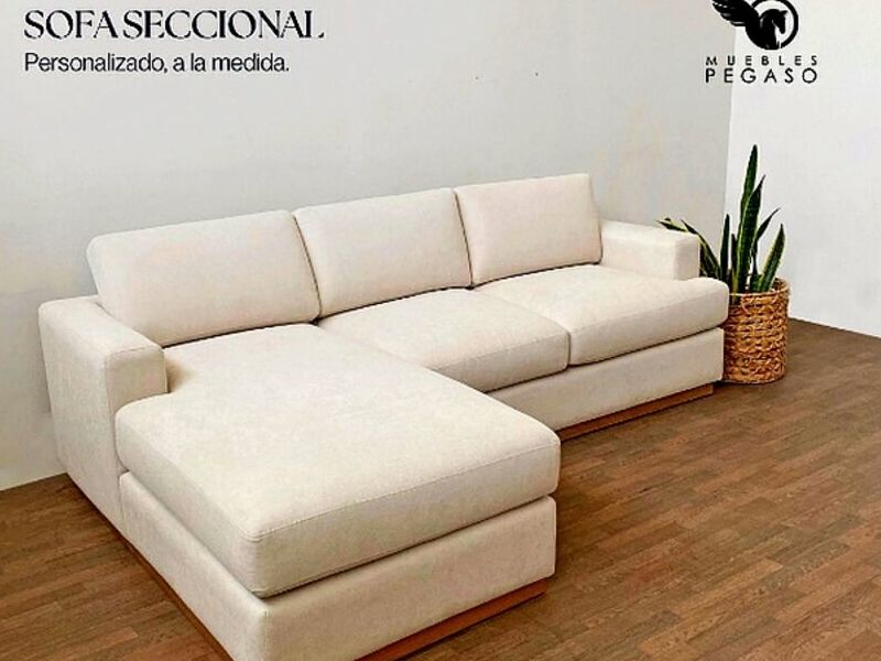 Sofa Seccional L Blanco Perú
