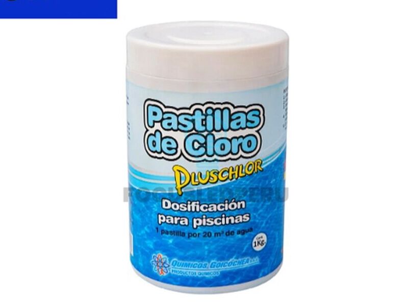 Cloro en Pastillas 1kg – Marca Pluschlor