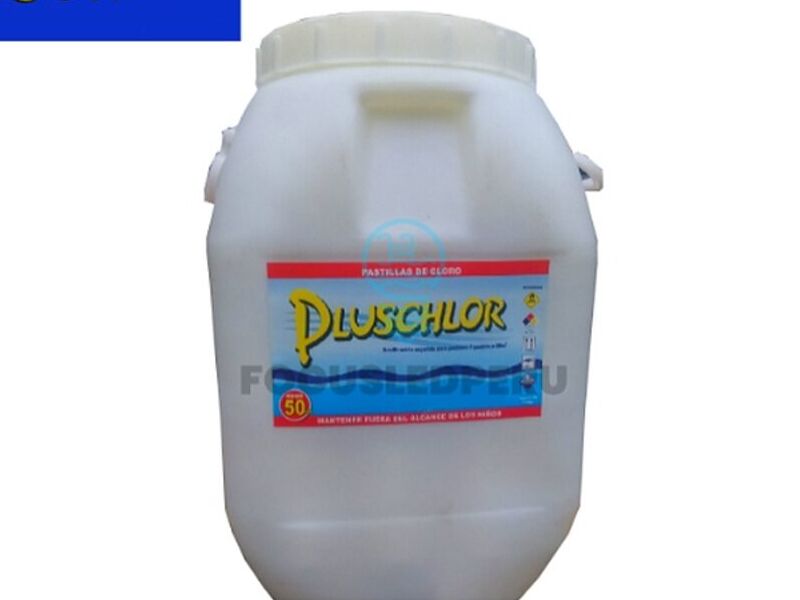 Cloro en Pastillas 50kg – Marca Pluschlor