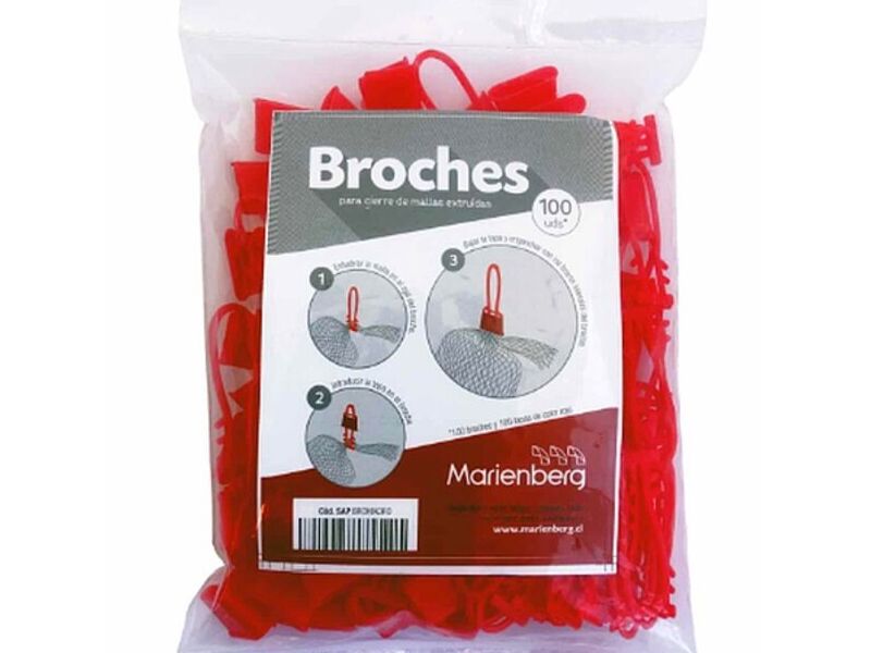 2000 Broches para cierre de mallas extruidas 