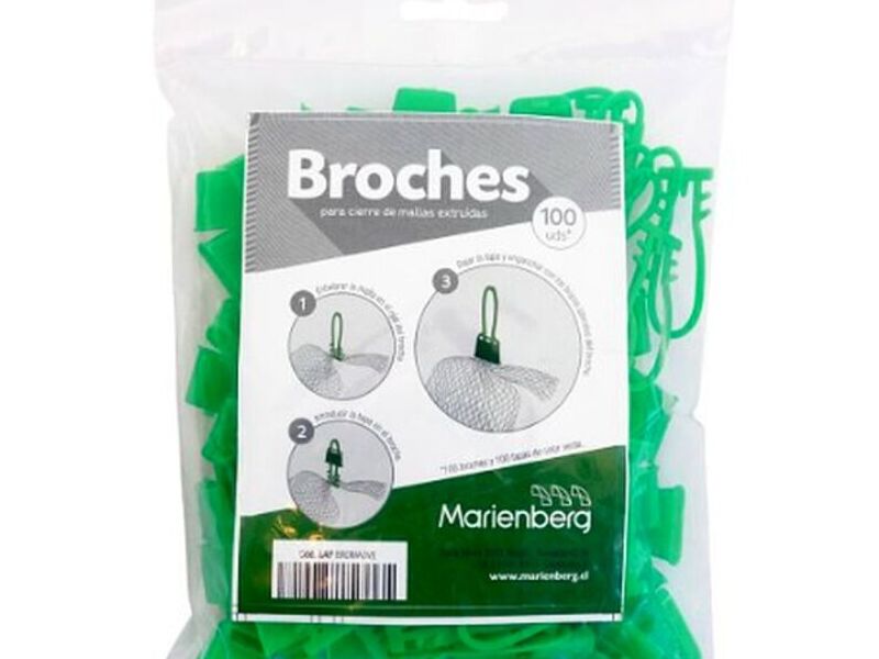 2000 Broches de mallas color verde