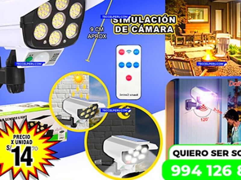 LUZ SOLAR CON SENSOR DE MOVIMIENTO LED