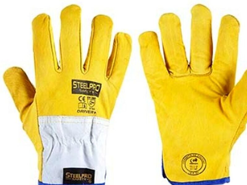 GUANTE DE BADANA DRIVER AMARILLO - STEELPRO 
