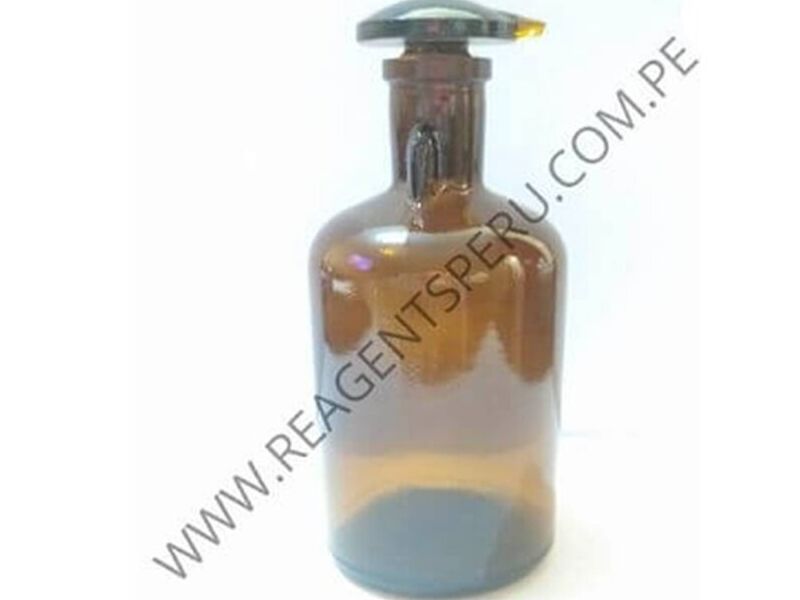 Frasco Gotero Vidrio Ambar con Tapa de Vidrio