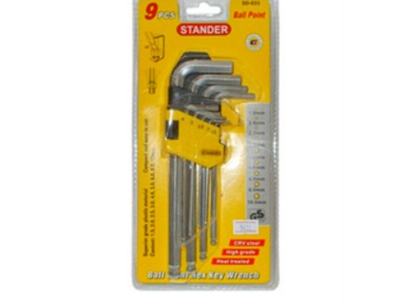 Juego De Llave Alen Bolas 9 Pzas/stander