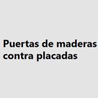 Puertas de maderas y contra placadas