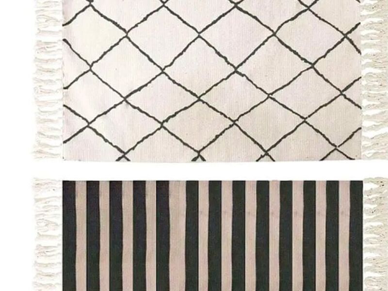 Alfombra Krea Print Grises 50x80cm