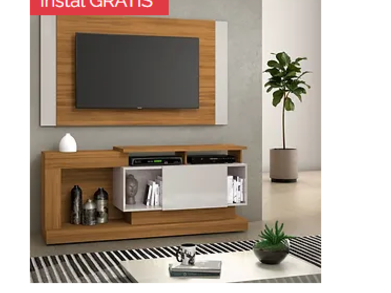 Mesa para TV CAIRO 55" ROBLE /NEGRO LIMA