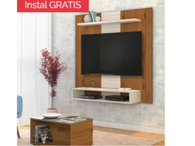 Panel TV SMART 50" - Rústico Terrara / Blanco LIMA