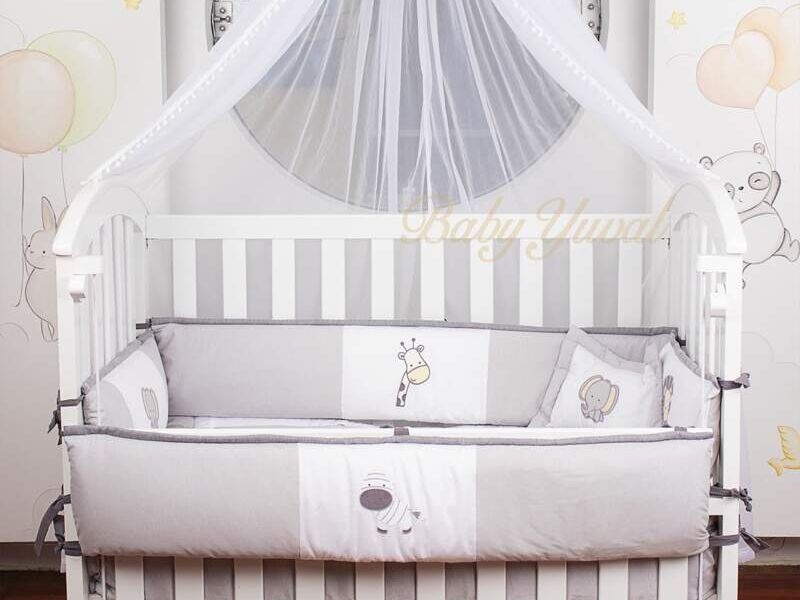 Cuna Safari Gris | Premium Pique