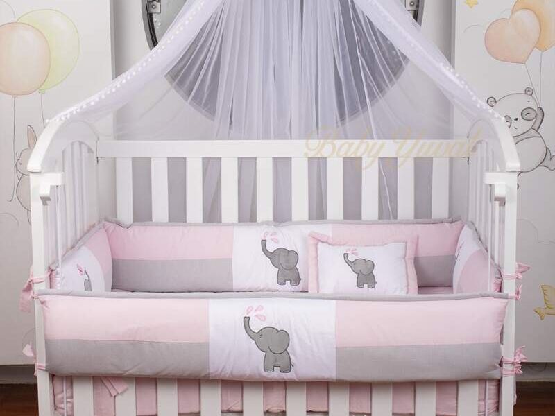 Set Cuna Elefante Rosado | Premium Pique Perú