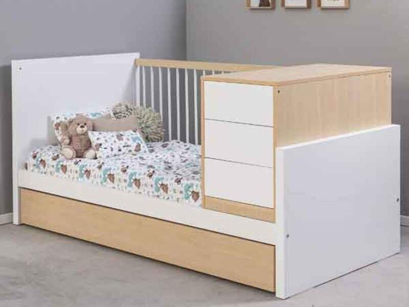 Cama cuna 2 en 1 café Perú 
