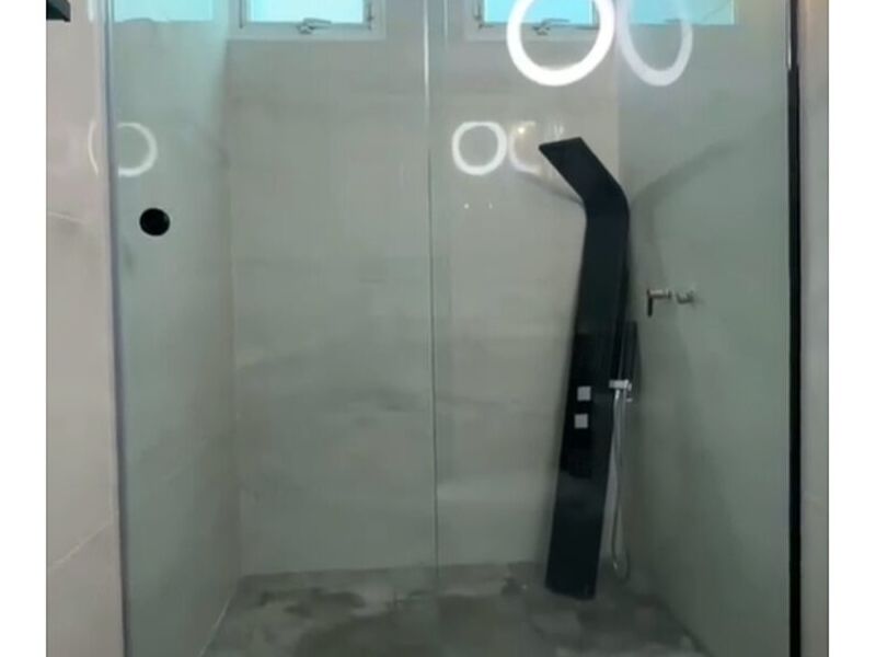 Cortina Baño Vidrio Templado Peru