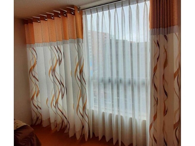 Cortinas Naranja Blanca Perú