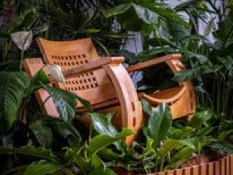 Silla de Madera Ebanizada Elegante